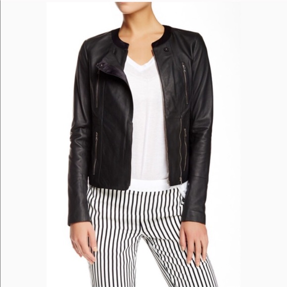 J BRAND Lee Genuine Leather Moto Jacket